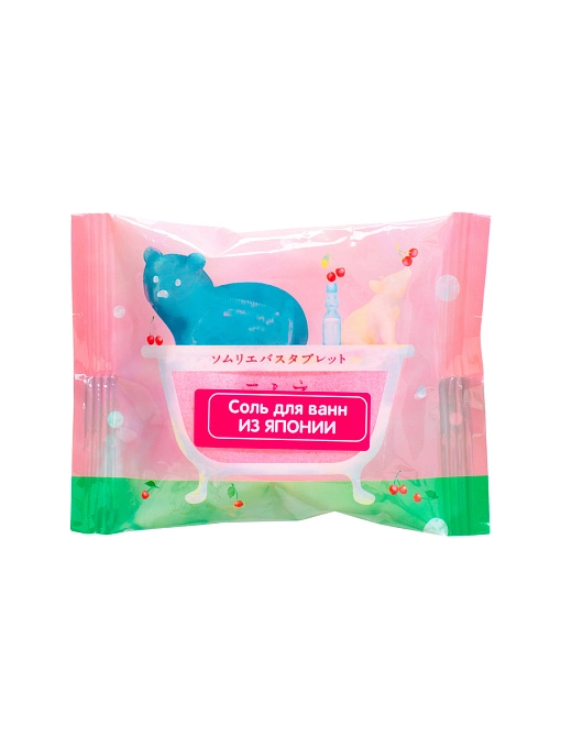 CHARLEY Sommelier Соль-таблетка для ванны расслабляющая с ароматом цветущей сакуры, 40 г