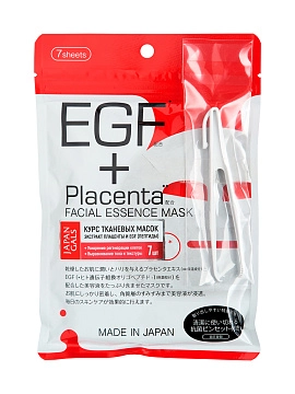 JAPAN GALS Placenta + Курс тканевых масок для лица с плацентой и EGF фактором, 7 шт JAPAN GALS Placenta + Курс тканевых масок для лица с плацентой и EGF фактором, 7 шт