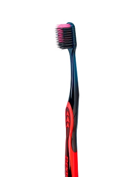 DENTALPRO Black Diamond Щетка зубная многоуровневая с ультратонкой щетиной алмазной формы (средней жесткости)