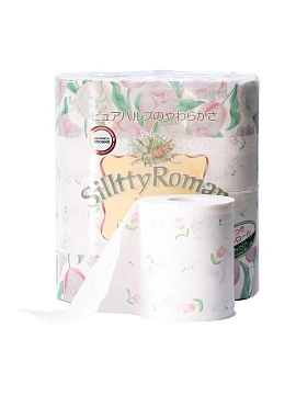 Shikoku Silltty Парфюмированная туалетная бумага 2-х слойная, 4 рулона