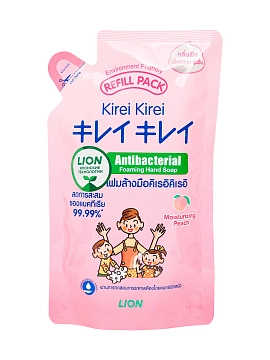 LION Kirei Kirei Мыло-пенка для рук детская от 0 до 3 лет "розовый персик" (сменный блок), 200 мл LION Kirei Kirei Мыло-пенка для рук детская от 0 до 3 лет "розовый персик" (сменный блок), 200 мл