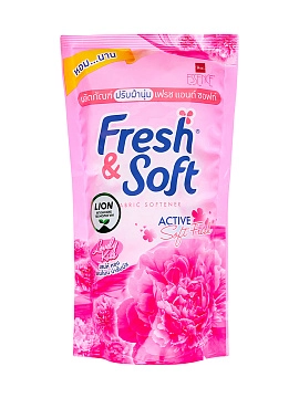 LION Fresh&Soft Кондиционер для белья парфюмированный "Сладкий Поцелуй", 500 мл