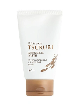TSURURI Пенка-скраб для глубокого очищения кожи с марокканской вулканической глиной и андской каменной солью, 120 г