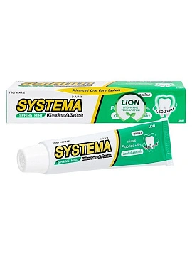 LION Systema Spring mint Паста зубная для ухода за деснами, 90 г