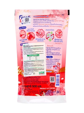 LION Fresh&Soft Кондиционер для белья парфюмированный "искристый поцелуй", 500 мл