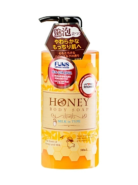 FUNS Honey Milk Гель для душа увлажняющий с экстрактом меда и молока, 500 мл FUNS Honey Milk Гель для душа увлажняющий с экстрактом меда и молока, 500 мл