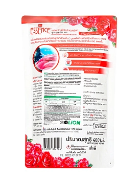 LION EssenceRedPassion Гель-концентрат для стирки белья с эффект кондиционера и ароматом сладких цветов (сменный блок), 400 мл
