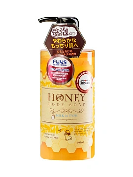 FUNS Honey Milk Гель для душа увлажняющий с экстрактом меда и молока, 500 мл