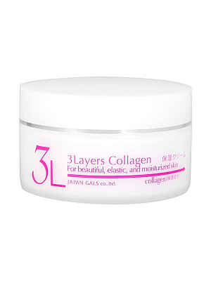 JAPAN GALS 3 layers collagen Увлажняющий крем для лица 3 слоя коллагена 60 г