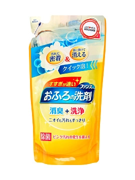 FUNS Спрей-пенка чистящая для ванной комнаты с ароматом апельсина и мяты (сменный блок), 330 мл