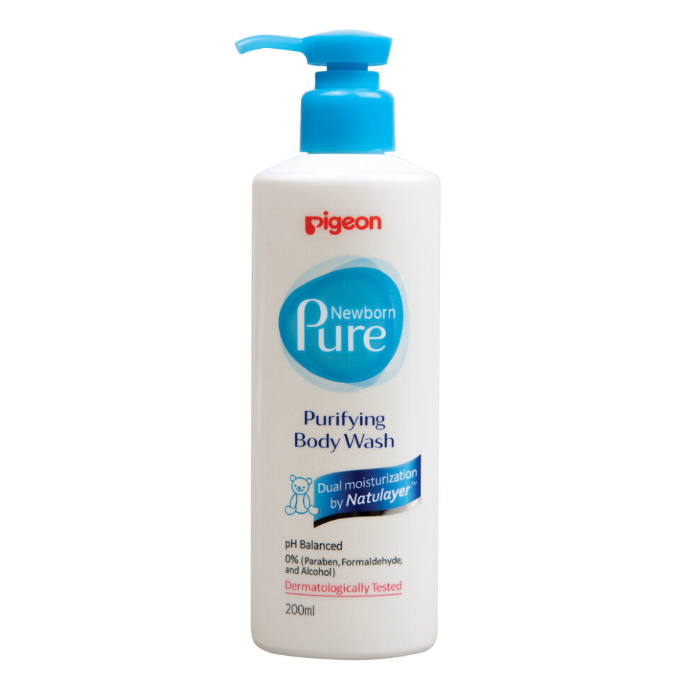 

PIGEON Нежный гель для купания Newborn Pure Purifying Body Wash, 0+ мес, 200 мл