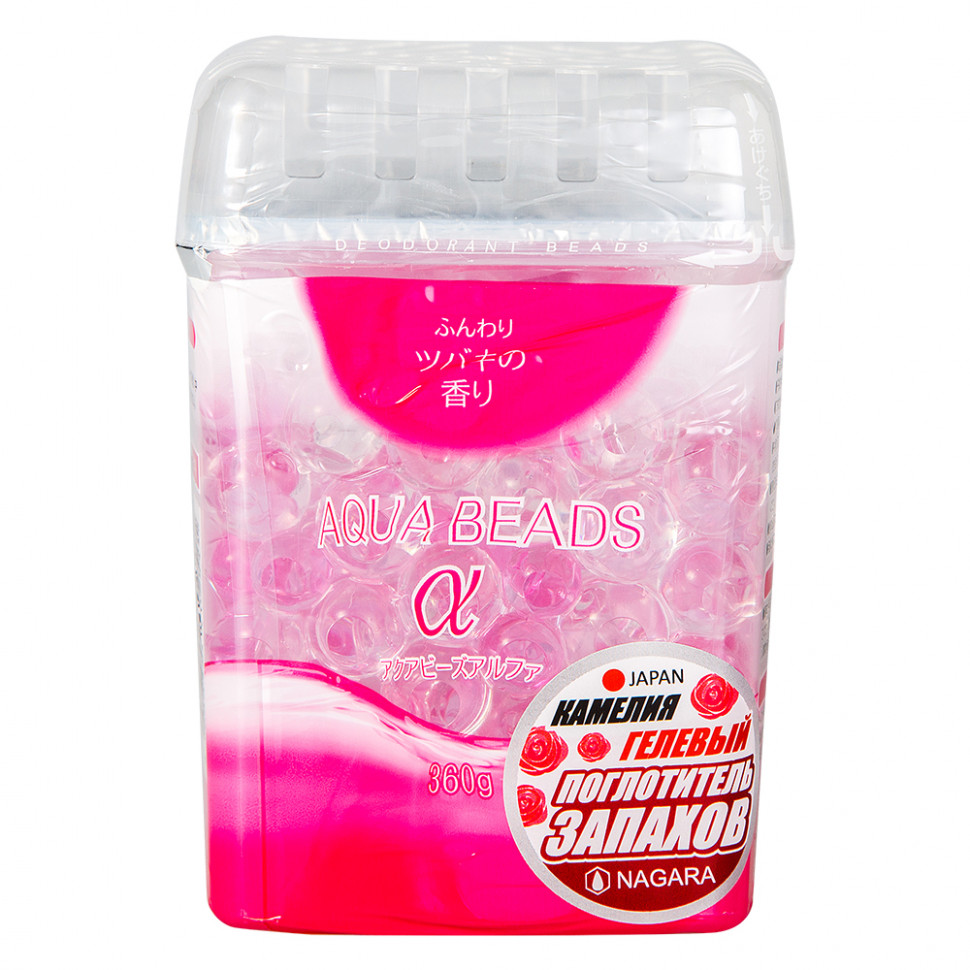 

Nagara Aqua Beads Арома-поглотитель запаха гелевый с ароматом камелии, 360 мл