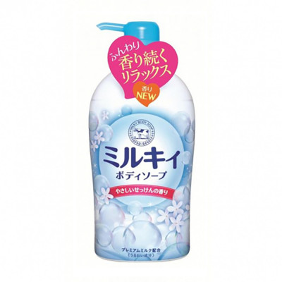 Cow Bouncia Milky Body Soap Молочное мыло для тела с аминокислотами шёлка и ароматом белых цветов 550 мл