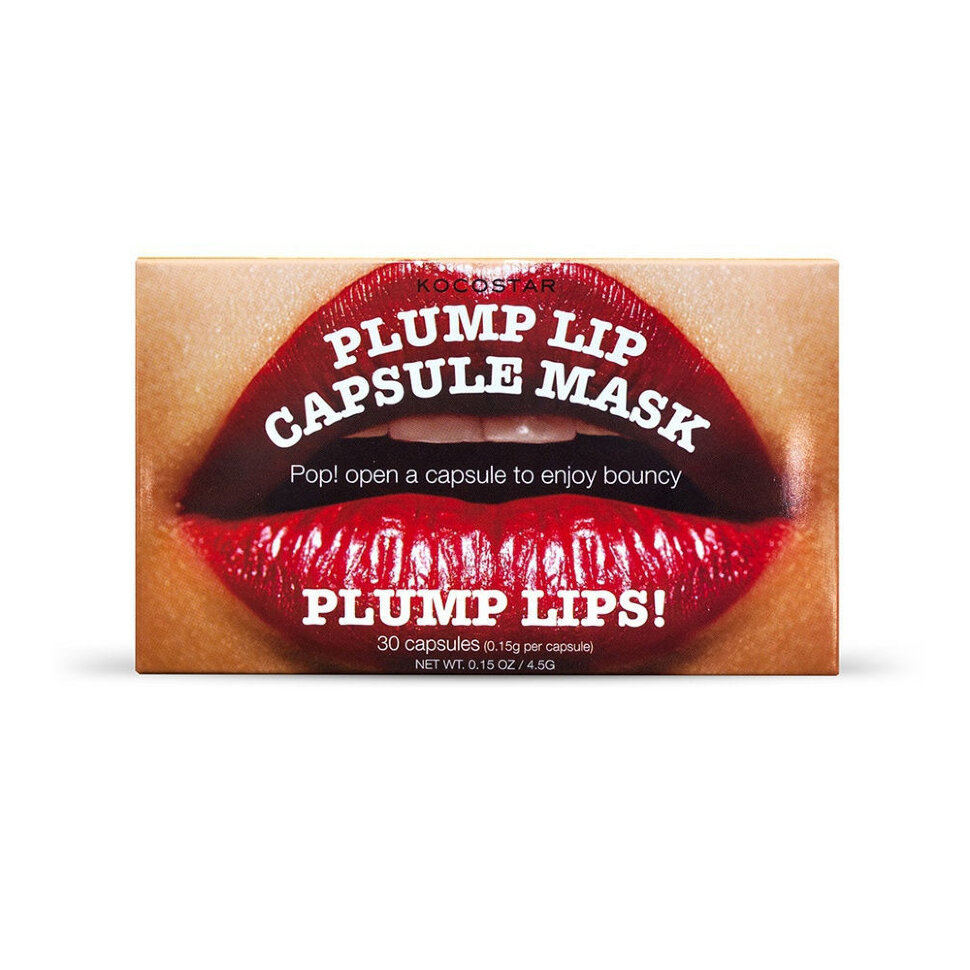 Kocostar Капсульная Сыворотка для увеличения объема губ (30 капсул)/ Plump Lip Capsule Mask Pouch