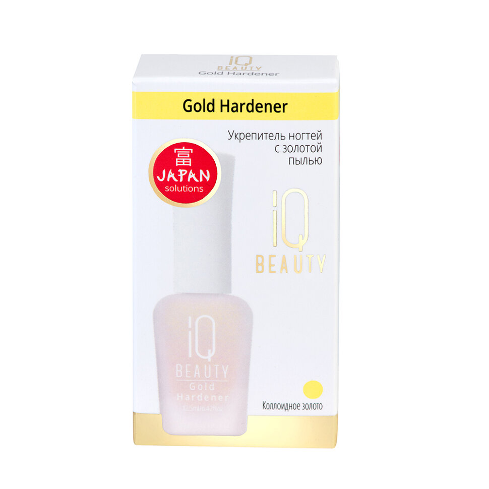 

IQ BEAUTY Gold Hardener Укрепитель ногтей с золотой пылью 12,5 мл